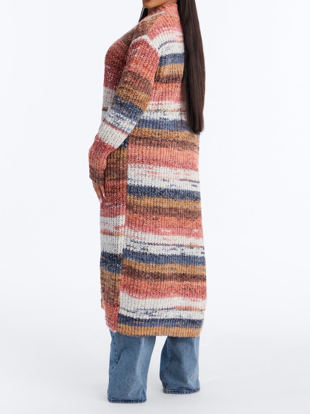 Fashion Nova Multicolor Long Cardigan Sweater Size Small